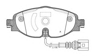 OPEN PARTS bpa151501 -  Комплект тормозных колодок, дисковый тормоз
